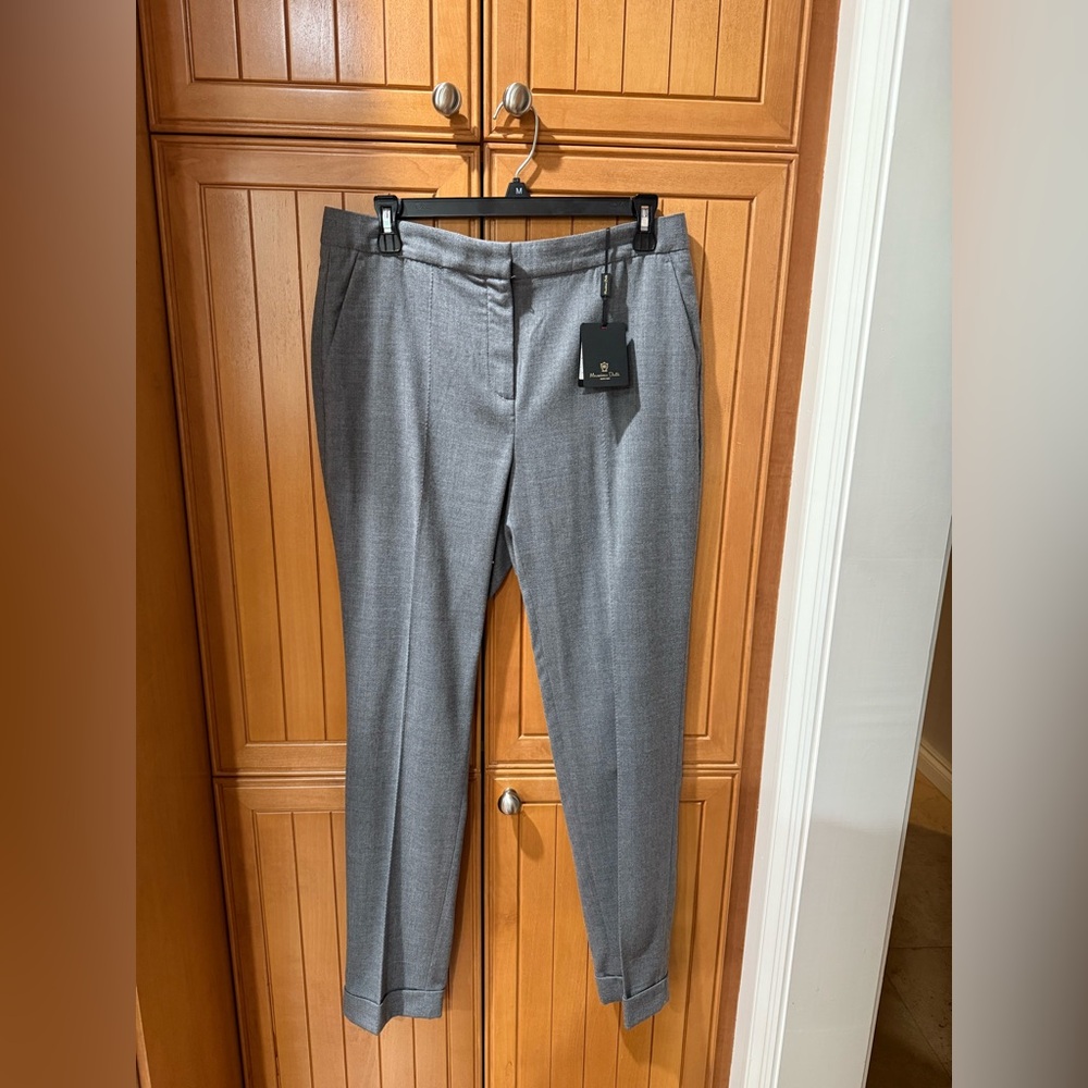 Massimo Dutti Grey Tailored Trousers